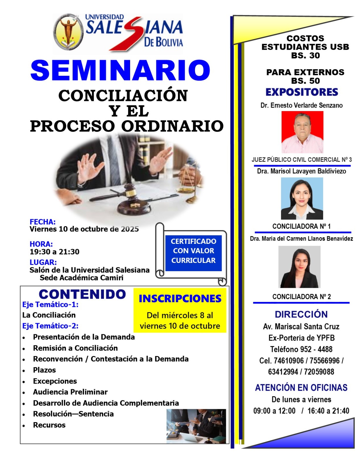 SEMINARIO LA CONCILIACIÓN Y EL PROCESO ORDINARIO